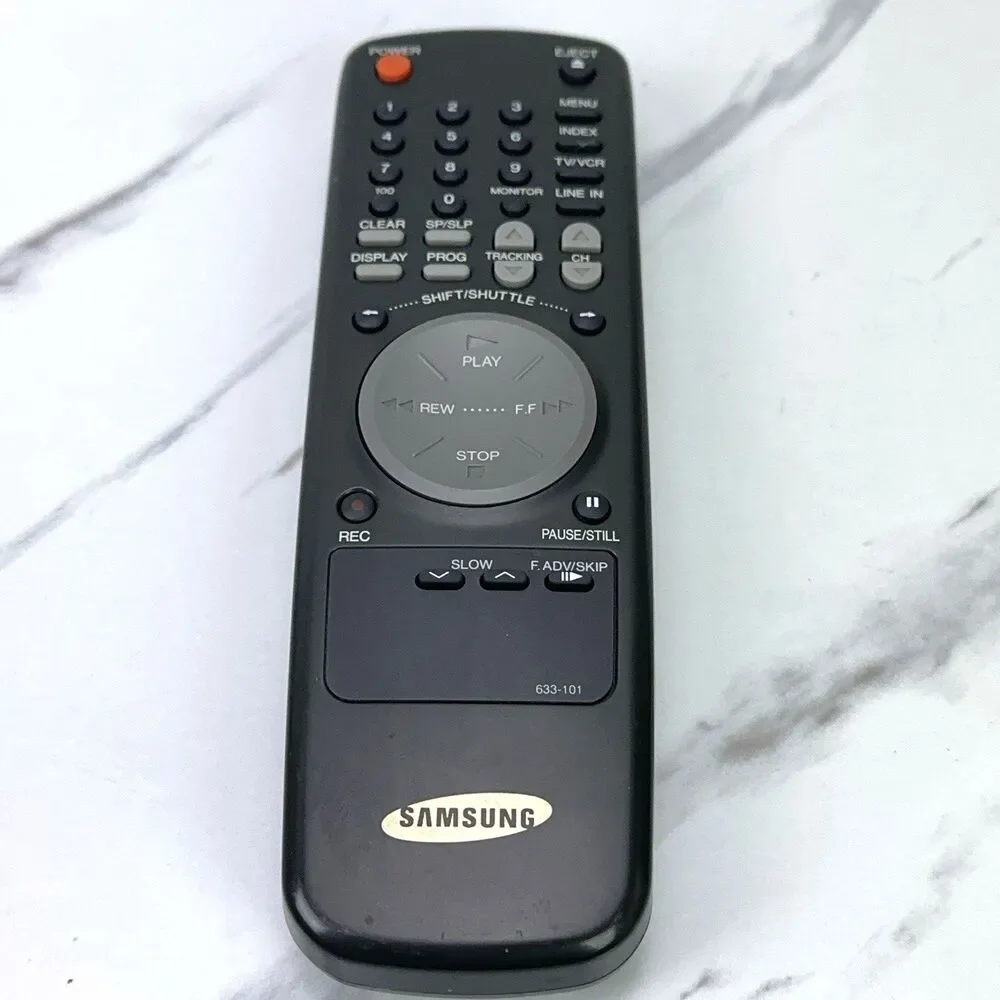 Genuine Samsung 633-127 TV/VCR Remote Control for VR8606, VR5656, and VR5706